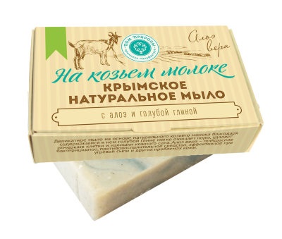 Крымское натуральное мыло на козьем молоке АЛОЭ ВЕРА, 100г
