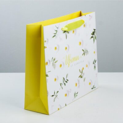 Пакет подарочный ламинированный, «Цвети от счастья», ML 27×23×11.5 см