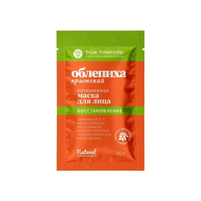 Маска для лица Восстановление с облепихой ОБП САШЕ ПОШТУЧНО, 15г