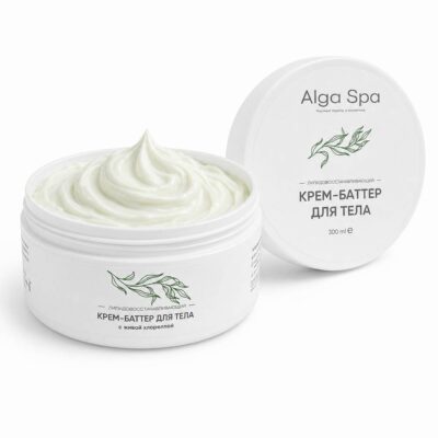 ALGA SPA Липидовосстанавливающий крем-баттер для тела с живой хлореллой, 300 мл
